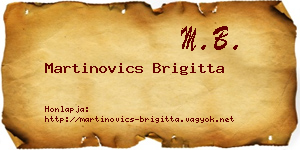 Martinovics Brigitta névjegykártya