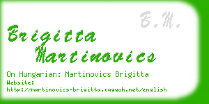 brigitta martinovics business card